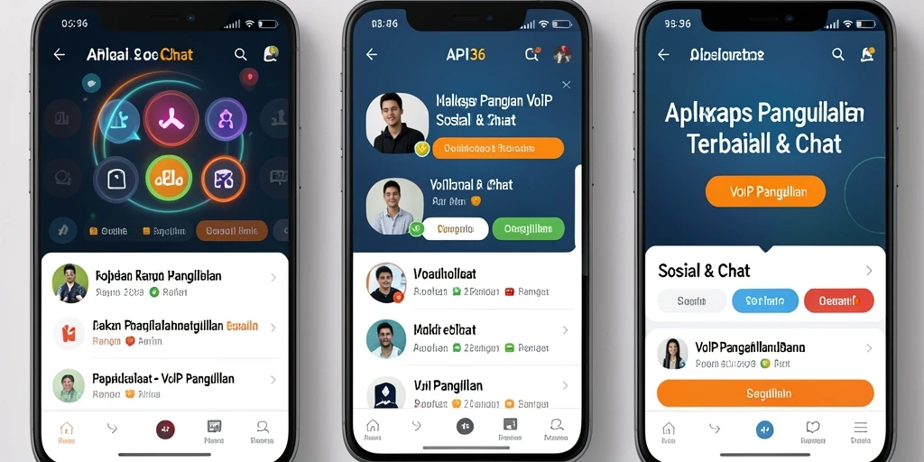 Tampilan antarmuka panggilan VoIP API36 yang intuitif dan menarik.