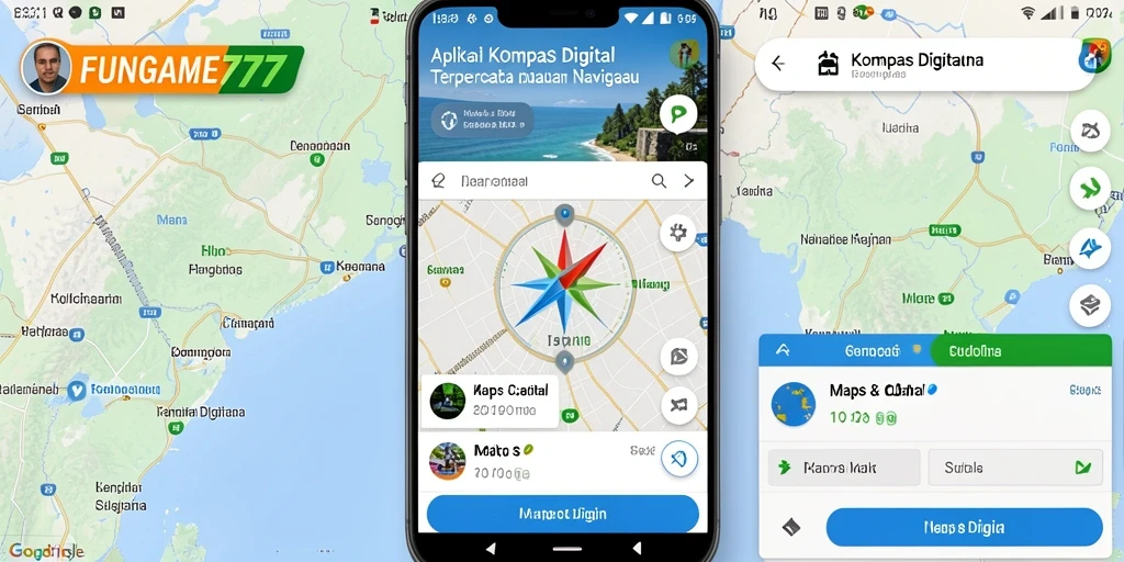 Antarmuka kompas digital FUNGAME777 yang modern dan informatif.