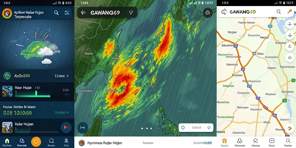 Tampilan antarmuka GAWANG69 dengan fitur radar hujan yang lengkap.