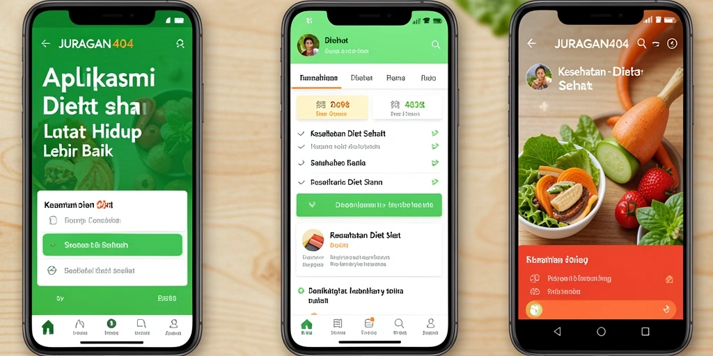 Antarmuka JURAGAN404 untuk pelacakan diet sehat