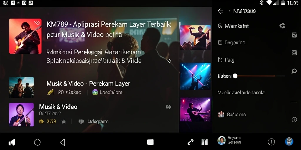 Tampilan antarmuka KM789 yang mudah digunakan.