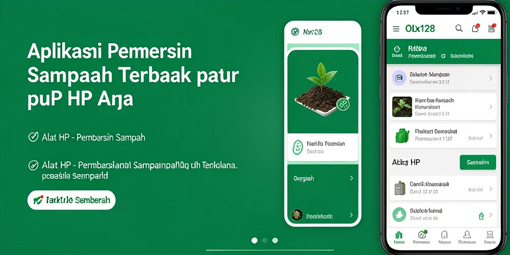 Antarmuka pengguna <strong>OLX128</strong> yang sederhana dan fungsional untuk pembersihan sampah.