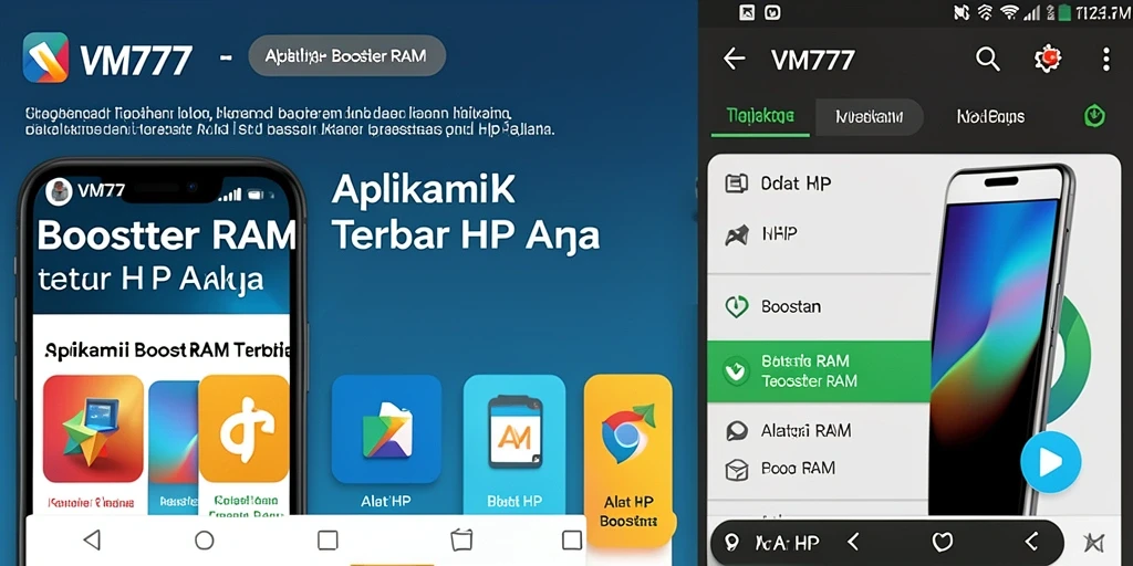 Tampilan antarmuka VM777 yang sederhana dan fungsional.